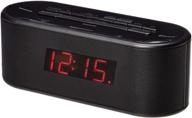 🕰️ versatile amazon basics digital alarm clock: fm radio, usb charging, bluetooth - compact size logo