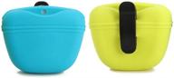 royalcare silicone dog treat pouch: small training bag with magnetic closure and waist clip - 10oz x2 [us design patent] logo