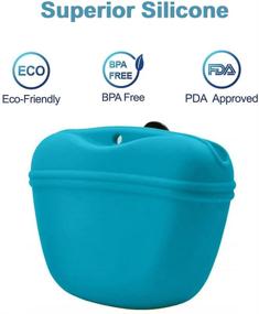 img 2 attached to RoyalCare Silicone Dog Treat Pouch: Small Training Bag with Magnetic Closure and Waist Clip - 10oz X2 [US Design Patent]