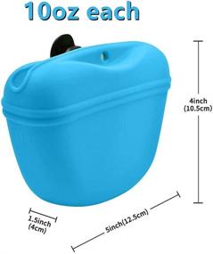 img 1 attached to RoyalCare Silicone Dog Treat Pouch: Small Training Bag with Magnetic Closure and Waist Clip - 10oz X2 [US Design Patent]