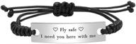 ✈️ traveler pilot flight attendant air hostess stewardess airplane jet bracelet - fly safe airplane jewelry logo