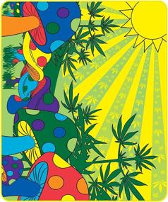 img 2 attached to 🍄 Infinity Republic - Mushroom Marijuana Pot Culture Soft Fleece Throw Blanket - 50x60 Ideal for Living Rooms, Bedrooms, Kids' Rooms, and Outdoor Use!