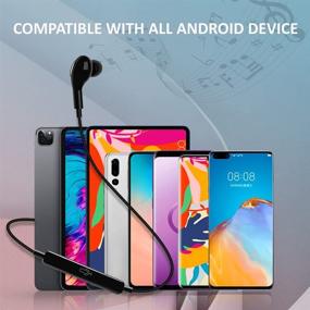 img 2 attached to 🎧 KINGONE USB C Headphones 2021 - HiFi Stereo Type C Earbuds with Mic & Volume Control | Compatible with Google Pixel 4/3/2 XL, Sony XZ2, OnePlus 6T, & More | 2 Earplugs Included - Black