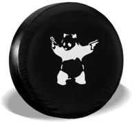 foruidea panda bear spare tire cover waterproof dust-proof uv sun wheel tire cover fit for jeep logo