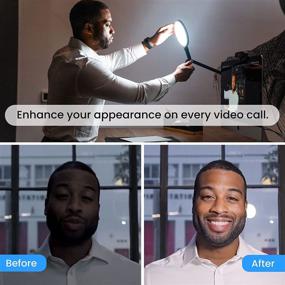 img 2 attached to 💡 Lume Cube Edge LED Desk Light: Remote Work Swing Arm Lamp with Clamp for Video Conferencing, Zoom Webcam, Task & Drafting, Adjustable Brightness & Color Temperature
