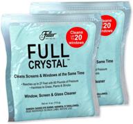 efficient full crystal refill kit: two 4 oz. crystal powder packets for sparkling window cleaning (cleans up to 40 windows) logo