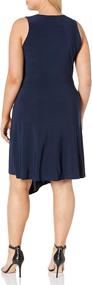 img 1 attached to 👗 Sophisticated Style: Star Vixen Plus Size Sleeveless Asymmetrical Dresses for Fashionable Women