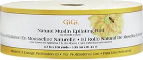 img 2 attached to 🪒 Gigi Natural Muslin Epilating Roll 2.5” by 100 yds - Hair Removal/Waxing