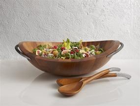 img 2 attached to 🥗 Enhance Your Salad Presentation with Nambe Braid Salad Bowl Servers: Stylish and Functional