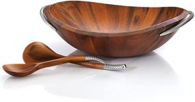 img 4 attached to 🥗 Enhance Your Salad Presentation with Nambe Braid Salad Bowl Servers: Stylish and Functional