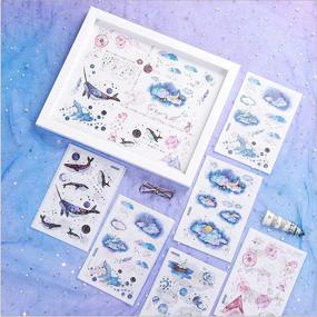 img 1 attached to 🎨 Colorful Watercolor Fantasy Stickers Set for Scrapbooking, Crafts & DIY - 300+PCS