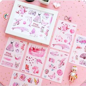 img 2 attached to 🎨 Colorful Watercolor Fantasy Stickers Set for Scrapbooking, Crafts & DIY - 300+PCS