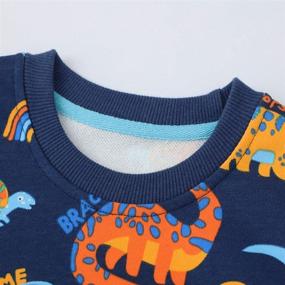 img 2 attached to 👕 Boys' Cartoon Cotton Sleeve Sweatshirts for Toddlers at Active