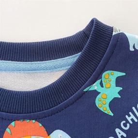 img 1 attached to 👕 Boys' Cartoon Cotton Sleeve Sweatshirts for Toddlers at Active