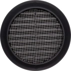 img 2 attached to 🏠 Vent Systems 4'' Inch - Black Soffit Vent Cover with Insect Screen - Ideal for HVAC Vents in Bathroom, Home Office, Kitchen