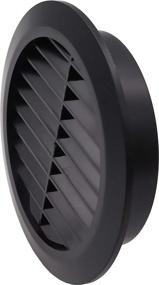 img 4 attached to 🏠 Vent Systems 4'' Inch - Black Soffit Vent Cover with Insect Screen - Ideal for HVAC Vents in Bathroom, Home Office, Kitchen