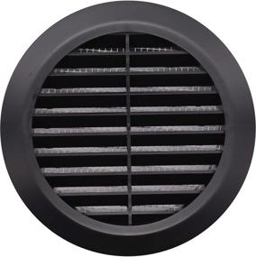 img 3 attached to 🏠 Vent Systems 4'' Inch - Black Soffit Vent Cover with Insect Screen - Ideal for HVAC Vents in Bathroom, Home Office, Kitchen