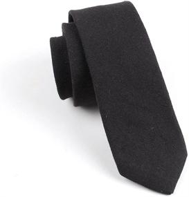 img 3 attached to 👔 Cotton Solid Skinny Necktie by Tagerwilen - Top Men's Accessories for Ties, Cummerbunds & Pocket Squares