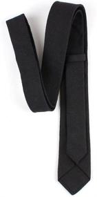 img 1 attached to 👔 Cotton Solid Skinny Necktie by Tagerwilen - Top Men's Accessories for Ties, Cummerbunds & Pocket Squares