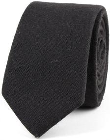 img 4 attached to 👔 Cotton Solid Skinny Necktie by Tagerwilen - Top Men's Accessories for Ties, Cummerbunds & Pocket Squares
