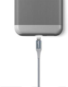 img 1 attached to 🔌 Кабель Amazon Basics тёмно-серого цвета длиной 1 фут из нейлона USB-C к Lightning - зарядное устройство сертифицированное MFi для iPhone 11/12, iPad - срок службы 10 000 изгибов.