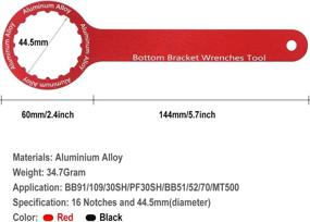 img 2 attached to 🚴 Acekit Bike Bottom Bracket Wrench 16 Notch for Shimano BB51/BB52/BB70/BB71/BB91/BB92/RS500/MT500/SRAM GXP Series BB and Other 44mm OD External Bearing Bottom Bracket Cups