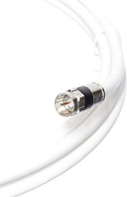 img 1 attached to 🔌 6-Feet White RG6 Coaxial Cable (Coax Cable) with Connectors, F81 / RF, Digital Coax - AV, Cable TV, Antenna, Satellite, CL2 Rated, 6-Foot Length