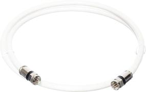 img 3 attached to 🔌 6-Feet White RG6 Coaxial Cable (Coax Cable) with Connectors, F81 / RF, Digital Coax - AV, Cable TV, Antenna, Satellite, CL2 Rated, 6-Foot Length