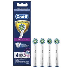 img 4 attached to 🦷 Oral-B CrossAction Electric Toothbrush Replacement Brush Heads Refill, 4ct - Improve SEO!