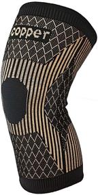 img 4 attached to 🦵 Copper Knee Brace: Effective Compression Sleeve for Sports, Workout & Arthritis Pain Relief - Single