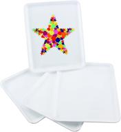 🎨 hygloss collages and crafts foam trays: 10 white pieces for creativity and organization logo