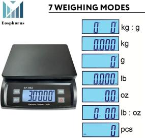 img 3 attached to 📦 Digital Postal Scale 66 LB (30 KG) with USB Charger AC/DC Adapter - Multifunctional Shipping Packages Weighing, Accuracy Precision, Counting Function - Large Base for UPS USPS