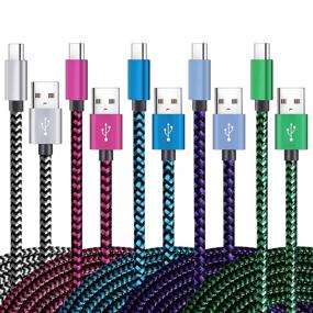 img 4 attached to 🔌 High-Speed USB Type C Cable Bundle: Teeind Tpc001 5 Pack (6Ft 3A) Braided C Charger Cables for Samsung S10e/Note 9/S10/S9/S8 Plus/A80/A50/A20 - Fast Charging & Compatibility