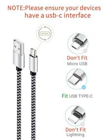 img 3 attached to 🔌 Набор кабелей USB Type C высокой скорости: Teeind Tpc001 5 штук (6 футов, 3А) плетеные C-кабели для Samsung S10e/Note 9/S10/S9/S8 Plus/A80/A50/A20 - быстрая зарядка и совместимость.