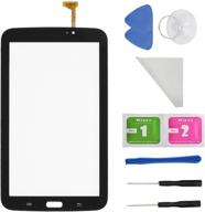 📱 black touch digitizer screen replacement for samsung galaxy tab 3 7.0 sm-t210 t210r t210l t217s 217a (wifi version, no speaker hole) - includes preinstalled adhesive and tools logo
