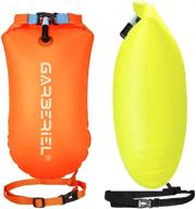 🏊 garberiel 2 pack swim buoy: 20l safety float and drybag for open water activities - safer swim training for triathletes, kayakers, and snorkelers (yellow & orange) логотип