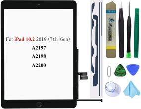 img 4 attached to 📱 Dedia Black Touch Screen Replacement for iPad 7th Generation 2019 10.2 inch (A2197 A2198 A2200) - Home Button, Adhesive, and Tool Kits Included