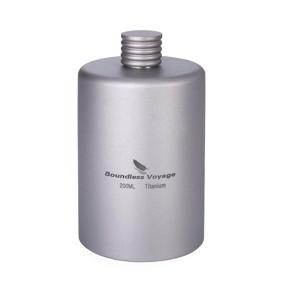 img 4 attached to 🍾 iBasingo A-Ti3068D: 200ml Titanium Pocket Flagon - Portable Alcohol Bottle for Camping, Sports, and Outdoor Activities