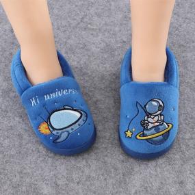 img 2 attached to 🦶 Durable Cartoon Household Toddler Slippers: Boy's Shoes for Comfortable & Fun Slippin'