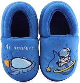 img 3 attached to 🦶 Durable Cartoon Household Toddler Slippers: Boy's Shoes for Comfortable & Fun Slippin'