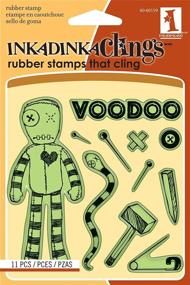 img 1 attached to Inkadinkado Cling Stamps, Voodoo Doll - Add a Spooky Charm to Your Crafts!