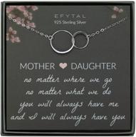 efytal infinity necklace set for mom and daughter, sterling silver mother's day gift, interlocking circles jewelry logo