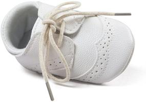 img 4 attached to Comfortable and Stylish Prewalker PU Sneakers for Baby Boys by ESTAMICO