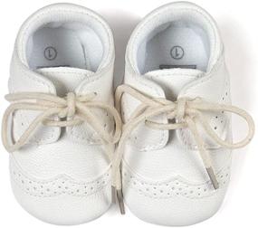 img 3 attached to Comfortable and Stylish Prewalker PU Sneakers for Baby Boys by ESTAMICO