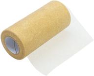 💫 sparkling gold glitter tulle rolls - 6 inch tulle ribbon spool material by ultnice logo