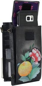 img 2 attached to 👜 Anuschka Handpainted Leather Large Smart Phone Case & Wallet: Stylish Convenience for Women