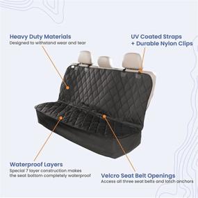 img 3 attached to 🐶 Premium Waterproof Non-Slip Dog Seat Cover for Cars, SUVs, and Small Trucks by 4Knines - Heavy-Duty Protection