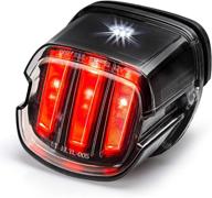 🦅 передний свет для мотоцикла с светодиодами, одобренный дпс | светодиодные задние огни для harley sportster dyna softail touring road glide road king [дизайн орлиного когтя], 1 шт. логотип