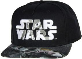 img 3 attached to Premium Star Wars Mandalorian Embroidered Adjustable Snapback Hat - Black Baseball Cap for Adults