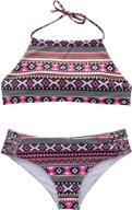 stylish two piece vintage halter bikini swimsuit for women by mumentfienlis - enhanced comfort and support logo